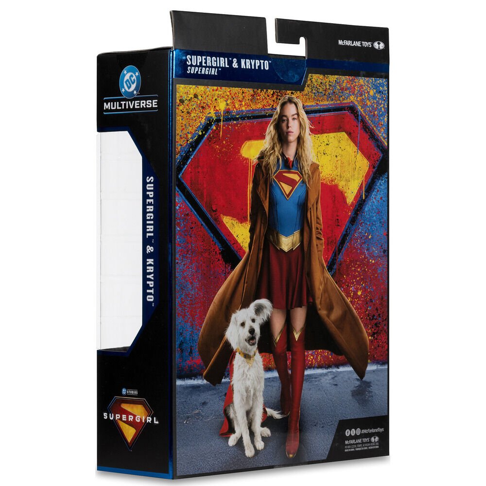DC Comics Supergirl Deluxe Theatrical Edition Gold Label Collection Supergirl & Puppy Kripto figure 18cm - Image 5