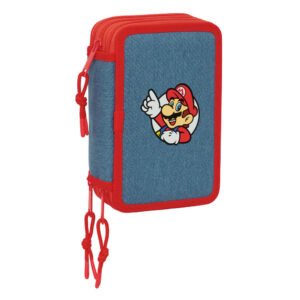 Super Mario triple pencil case 37pcs
