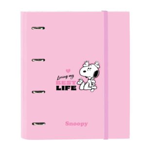 Snoopy A4 cardboard 4 rings binder with sheets