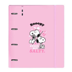 Snoopy A4 cardboard 4 rings binder with sheets