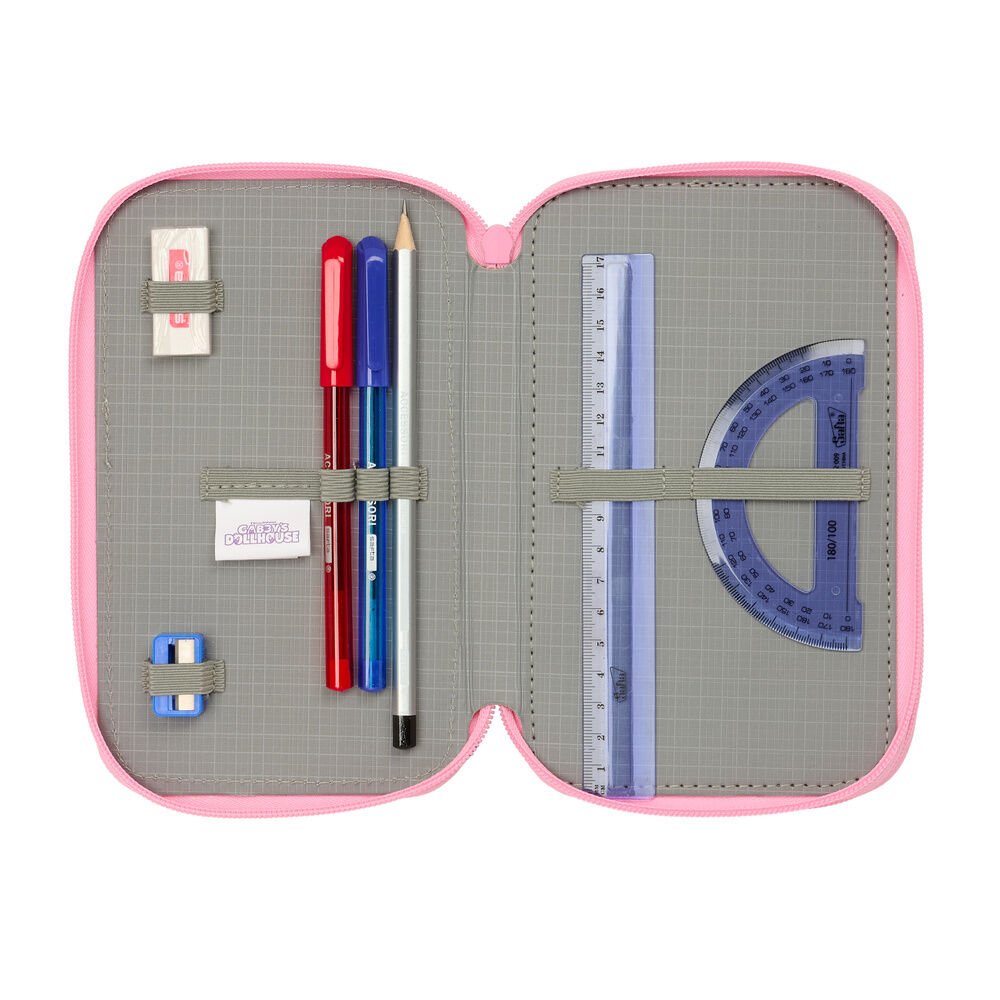 Gabby's Dollhouse triple pencil case 37pcs - Image 4