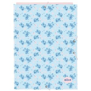 Disney Stitch Ohana A4 cardboard binder with flaps