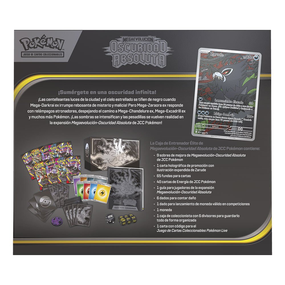 Spanish Pokemon Pitch Black Mega Evolution Expansion Elite Trainer Card game case - Image 2