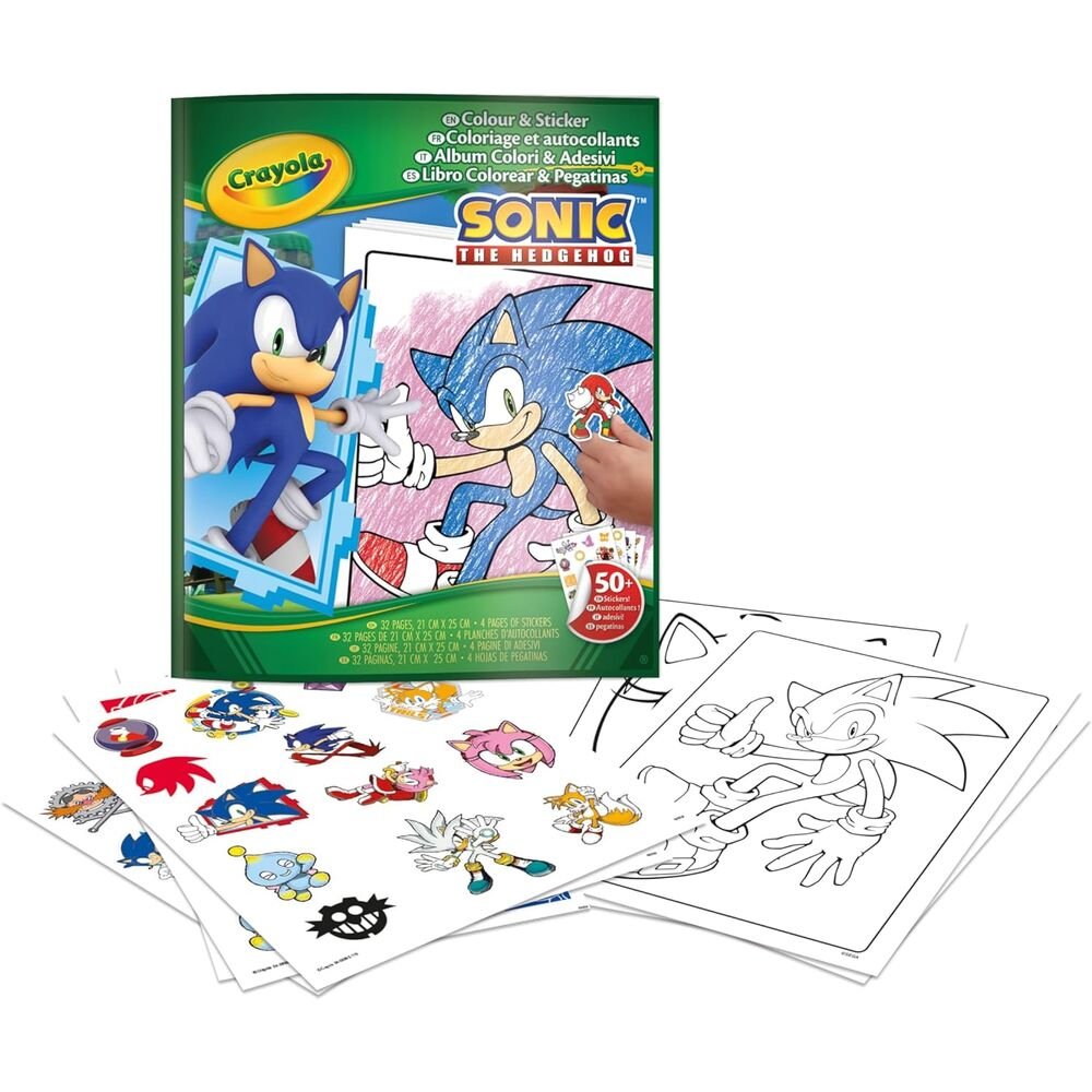 Sonic the Hedgehog colouring book + stickers