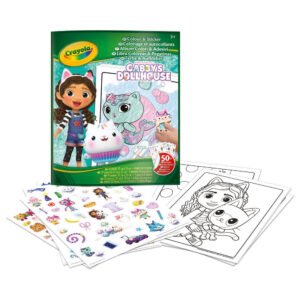 Gabbys Doll House colouring book + stickers