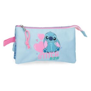 Disney Stitch Hearts triple pencil case