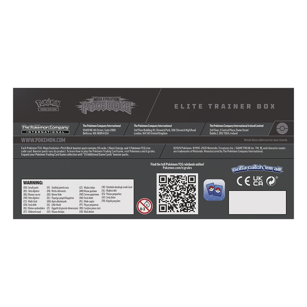 English Pokemon Pitch Black Mega Evolution Expansion Elite Trainer Card game case - Image 2