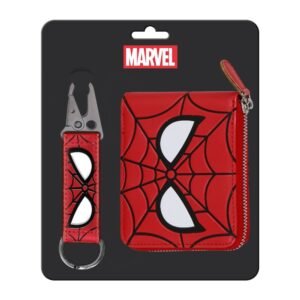Marvel Spiderman keyring + wallet set