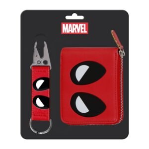 Marvel Deadpool keyring + wallet set