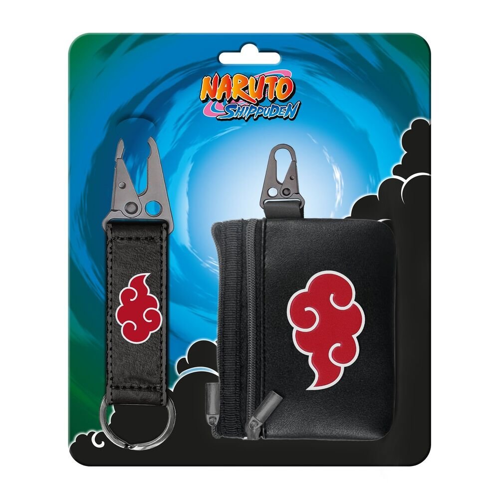 Naruto Clouds keyring + purse set