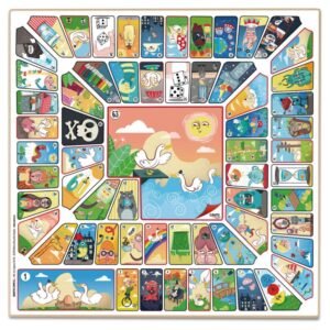 Parcheesi & Goose 6 players wooden board