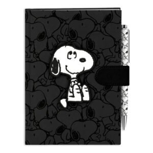Peanuts Snoopy A5 PU notebook flocked with pen