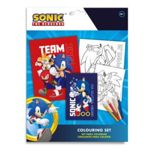 Sonic the Hedgehog colouring set with notebook