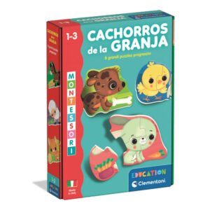 Montessori puppies from the farm puzzle