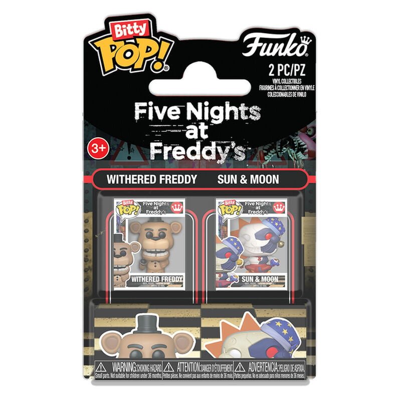Bitty POP pack 2 figures Five Nights at Freddys Withered Freddy - Sun & Moon