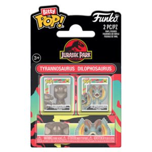Bitty POP pack 2 figures Jurassic Park Tyrannosaurus Fossil & Dilophosaurus
