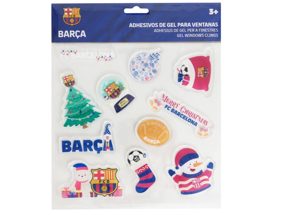 FC Barcelona Christmas gel window stickers