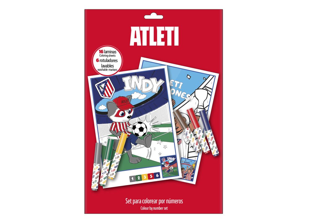 Atletico de Madrid Number coloring set