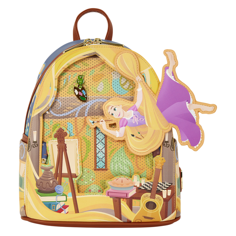 Loungefly Disney Tangled Rapunzel Glow Pin Trader backpack 26cm - Image 4