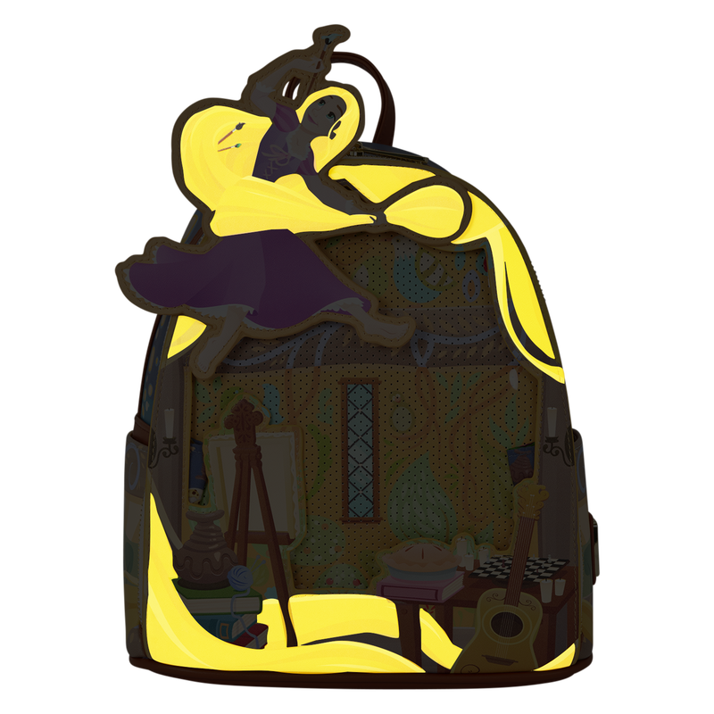 Loungefly Disney Tangled Rapunzel Glow Pin Trader backpack 26cm - Image 7