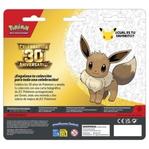 Spanish Eevee Pokemon 30 Anniversary Blister pack cards