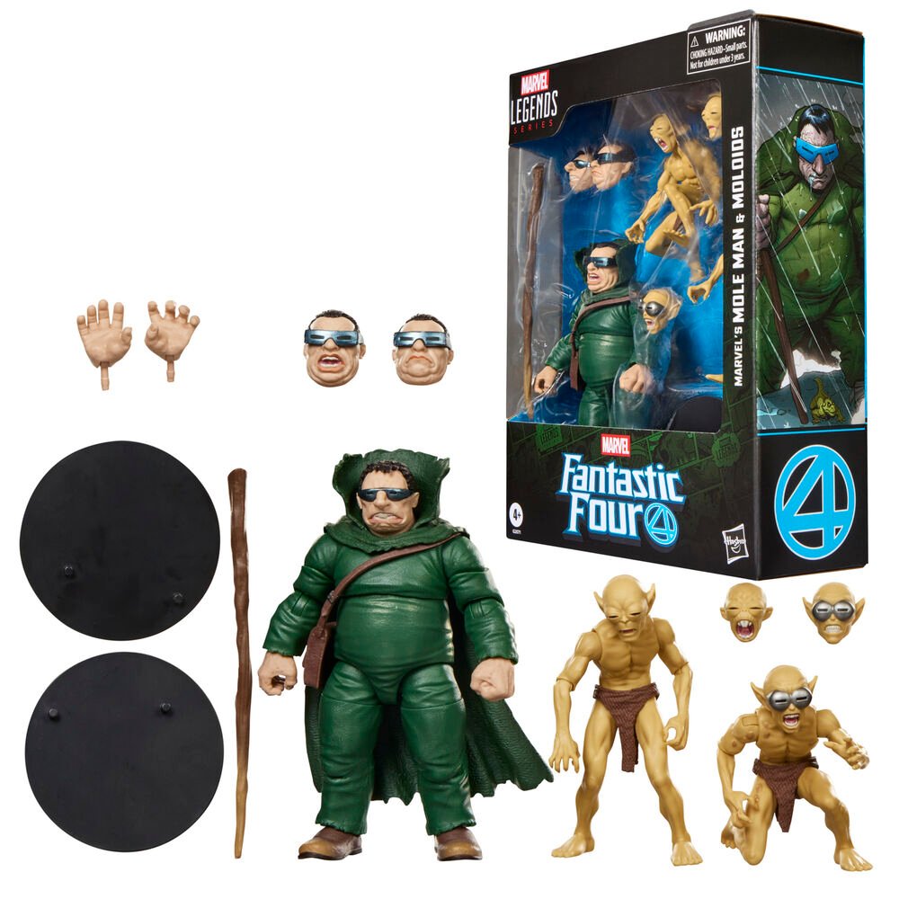 Marvel Fantastic Four Marvels Mole Man & Moloios pack 3 figures 15cm - Image 4