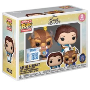 POP figure 2 Keychain Disney Beauty And The Beast Belle & Beast