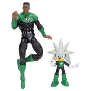 Sonic The Hedgehog x Dc Comics Silver & Green Lantern figure