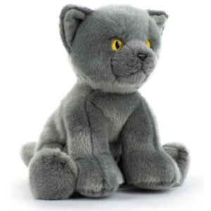 Realistic Animals Russian Blue Cat plush toy 25cm