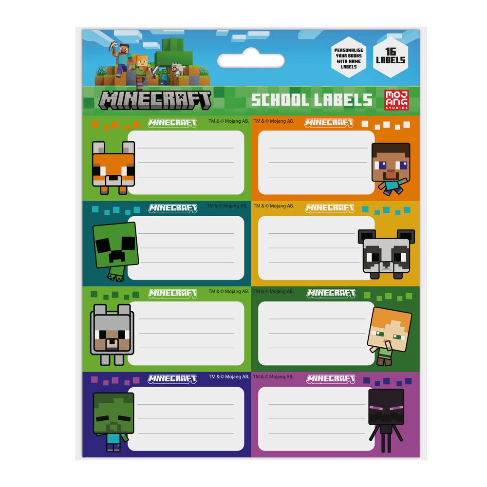 Minecraft Chibi school labels