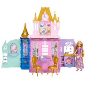 Disney Princess Rapunzel Doll and Close & Carry Castle playset