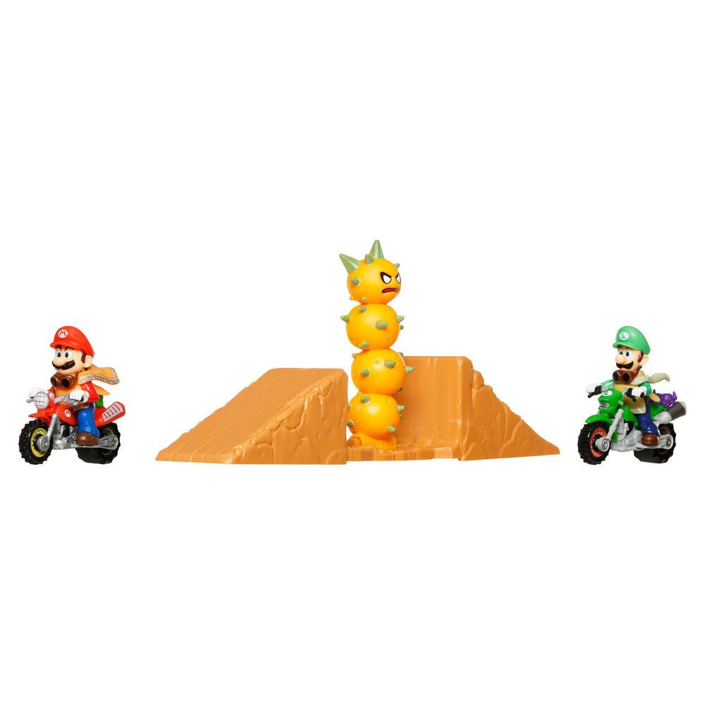 Hot Wheels Super Mario Galaxy Desert Jump Mario & Luigi pack 2 figures - Image 3