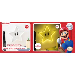 Super Mario Bros Super Star Neon Wall Lamp