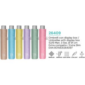 Pastel assorted manual folding umbrella 54cm