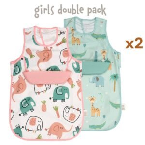 Set of 2 waterproof pocket aprons