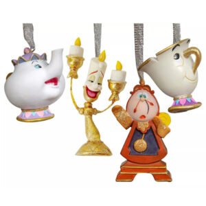 Disney Beauty and the Beast Set of 4 Hanging decorations