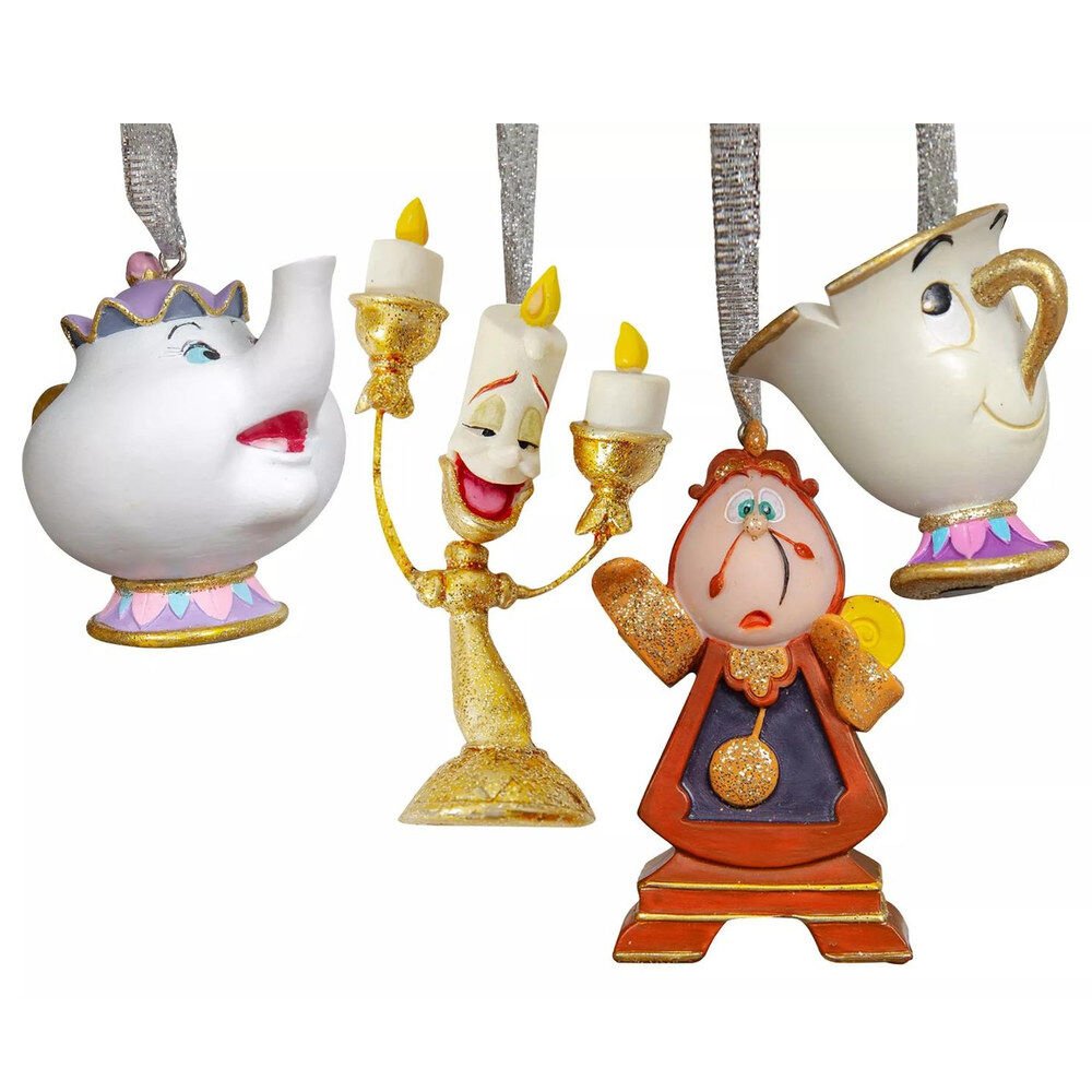 Disney Beauty and the Beast Set of 4 Hanging decorations