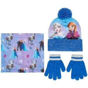 Disney Frozen set hat gloves neck warmer