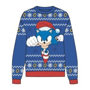 Sonic the Hedgehog christmas knitted jumper
