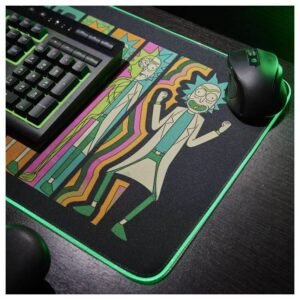 Rick & Morty Wireless Charging gaming desk mat