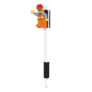 Lego black gel pen with minifigure