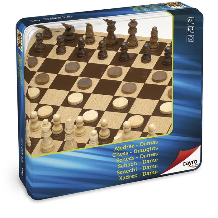 Wood Chess Draughts game - Image 2