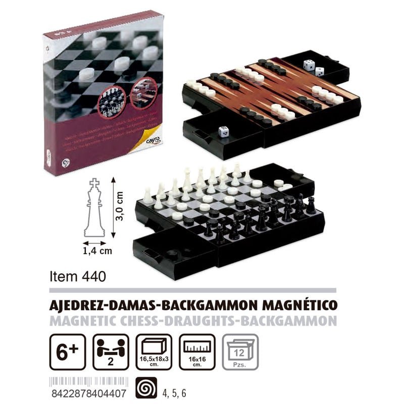 Square Magnetic Chess Draughts Backgammon - Image 2